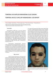 TEMPORaL MUSCLE CaPILLaRy HEMangIOMa: CaSE REPORT