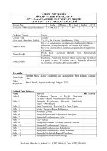 Ders Dosyası - Atılım Üniversitesi | Sivil Hava Ulaştırma İşletmeciliği