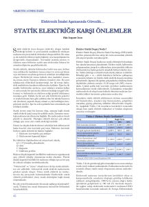 statik elektriğe karşı önlemler