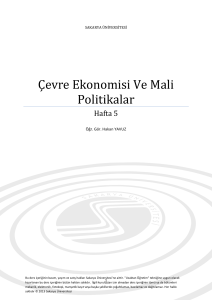 Çevre Ekonomisi Ve Mali Politikalar - SABİS