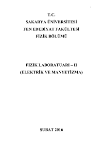 elektrik ve manyetizma - Sakarya Üniversitesi | FİZİK