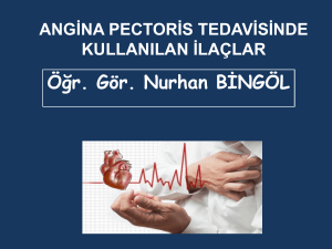 angina pectoris tedavisinde kullanılan ilaçlar
