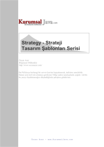 Strategy (Strateji) Tasarım Şablonu