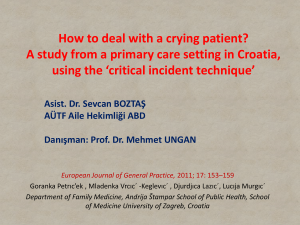 How to deal with a crying patient? A study from a primary care