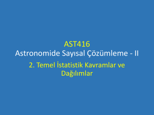 AST416 Astronomide Say*sal Çözümleme