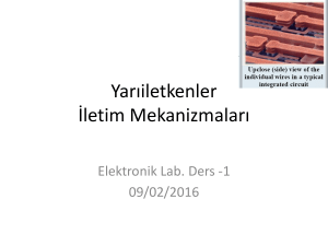 Yarıiletkenler İletim Mekanizmaları