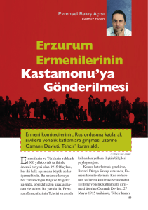 Erzurum Ermenilerinin Kastamonu`ya Gönderilmesi