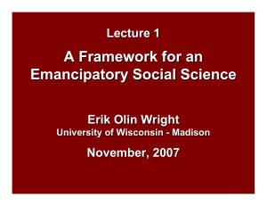 A Framework for an Emancipatory Social Science