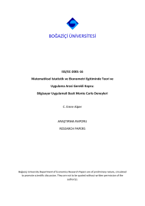 Matematiksel Istatistik ve Ekonometri Egitiminde Teori ve Uygulama