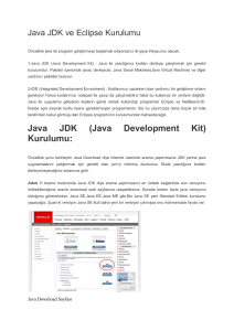 Java JDK (Java Development Kit) Kurulumu