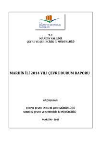 mardin ili 2014 yılı çevre durum raporu