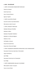 4. SINIF - FEN BİLİMLERİ 1. ÜNİTE: VÜCUDUMUZ BİLMECESİNİ