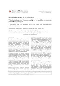 Cukurova Medical Journal Tedavi sürecinde akut