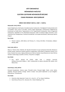 hitit üniversitesi mühendislik fakültesi elektrik