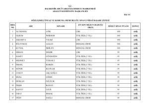 EK 3-C SIRA NO ADI SOYADI EN SON MEZUN OLDUĞU OKUL