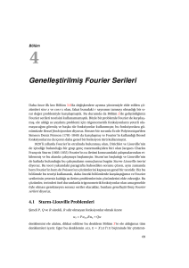 Genelle¸stirilmi¸s Fourier Serileri