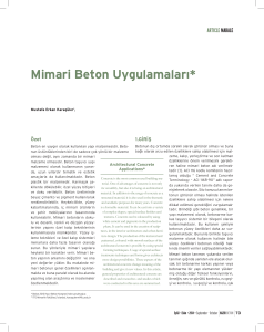 Mimari Beton Uygulamaları - Türkiye Hazır Beton Birliği