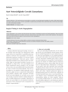 Aort Yetersizliğinde Cerrahi Zamanlama_Kardiyoloji