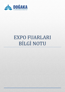 EXPO FUARLARI BİLGİ NOTU