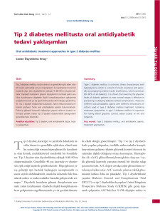PDF - Tip 2 diabetes mellitusta oral antidiyabetik tedavi yaklaşımları