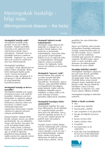 Meningokok hastalı©ı - bilgi notu