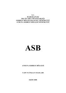 ASB Yapı Esasları - asb avrupa serbest bölgesi