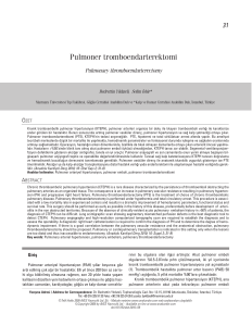 Pulmoner tromboendarterektomi