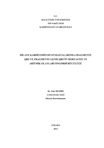 Dilate kardiyomiyopati hastalarında fragmente qrs ve fragmente