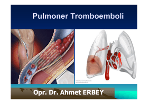 Pulmoner Tromboemboli