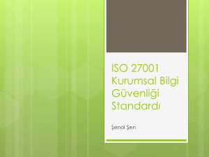 ISO 27001 Kurumsal Bilgi Güvenliği Standardı
