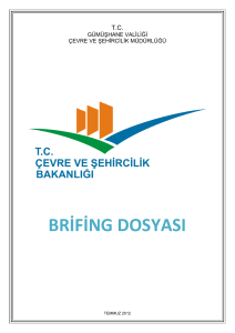 brifing dosyası - Çevre ve Şehircilik Bakanlığı