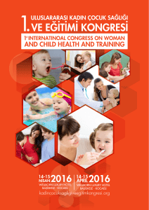 1. kongre bildiriler kitabı - 2. Uluslararası Kadın Çocuk Sağlığı ve