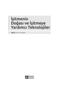 İşitmenin Doğası ve İşitmeye Yardımcı Teknolojiler