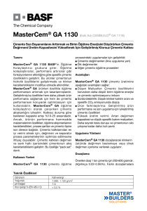 MasterCem® GA 1130 (Eski Adı CEMBUILD® GA 1118) Çimento