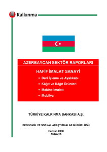 azerbaycan sektör raporları haf f malat sanay