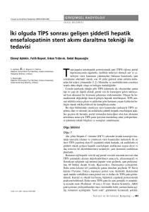 PS sonras› geliflen fliddetli hepatik ensefalopatinin stent ak›m