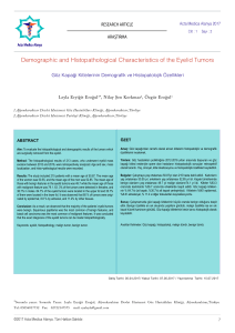 Demographic and Histopathological Characteristics of