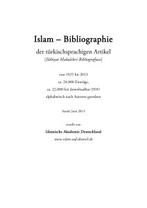 Islam – Bibliographie