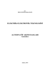 elektrik-elektronik teknolojisi alternatif akım esasları