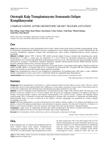 Ortotopik Kalp Transplantasyonu Sonrasında Gelişen Komplikasyonlar