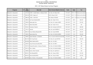 2017 Bahar Dönemi Ara Sınav Programı T