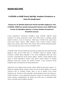 E-GÜVEN ve KOBİ Enerji işbirliği, Anadolu firmalarını e