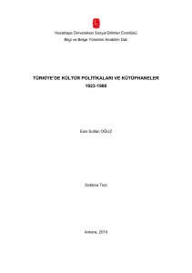 türkiye`de kültür pol de kültür politikaları ve kütüphaneler 1923