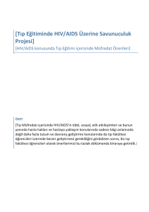 [Tıp Eğitiminde HIV/AIDS Üzerine Savunuculuk Projesi]