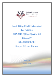 İzmir Kâtip Çelebi Üniversitesi Tıp Fakültesi 2015