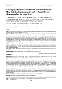 İnfraninguinal Periferik Aterosklerotik Arter Hastalıklarında Akım