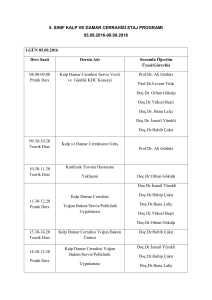 5. SINIF KALP VE DAMAR CERRAHİSİ STAJ PROGRAMI 05.09