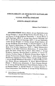 AVRUPA BİRLİĞİ (AB) - Türkiye Barolar Birliği Dergisi