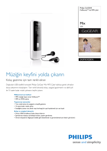 SA3MXX02KN/02 Philips FullSound™ ile MP3 çalar