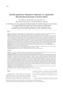 Kardiyopulmoner Baypasta Glutamat ve Aspartat›n